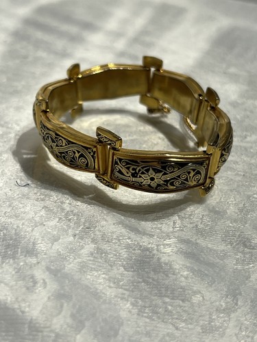 Vintage toledo damascene link - vintage,