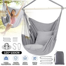 Hanging Chair Rope Swing Seat For Indoor Outdoor Hammock Max.150kg Load Capacity