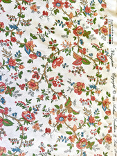 6 Metres of Vintage Sanderson 1.27M Floral Cotton Fabric "Khayyham" PR 7165/1