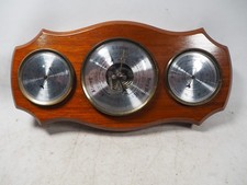 Vintage Wooden Wall Plaque Weathermaster Barometer, Hygrometer, Thermometer