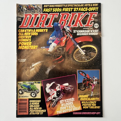 Dirt bike magazine jan 1987 - bike,