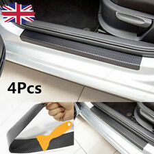 4X 3D Car Sticker Carbon Fiber Door Sill Protector Scuff Plate Trim for Skoda VW