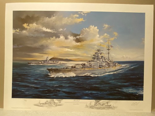 German battleship naval art - battleship, naval art