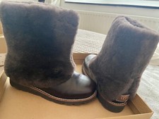 UGG Maylin Fur Brown Boot Size UK 4.5 US 6 EU 37
