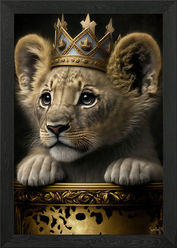 Lion cub and golden - golden, grail