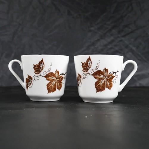 Vintage pair brown - pair, leaf