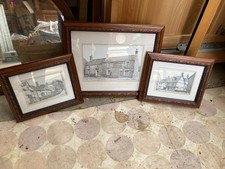 Chris Hutchins Ornate Wooden Framed Prints x 3 Whymondham Kersey Winterton