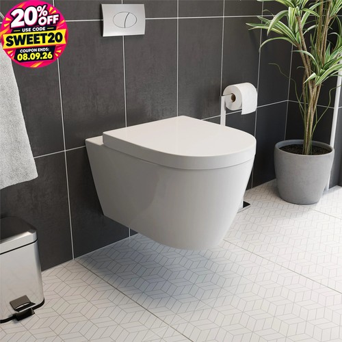 Wall hung rimless toilet - hung,