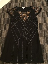 Black Sequin Debenhams Red Herring Dress Uk 10