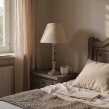 Tall Grey Washed Wood Table