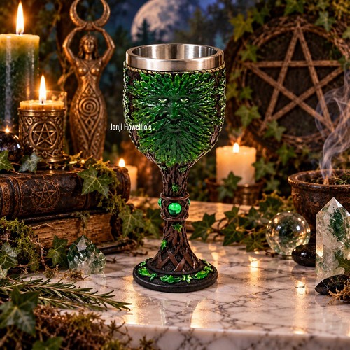 Green man goblet stainless - man,