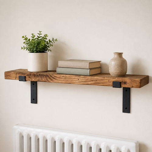 Rustic handmade shelf - handmade, solid