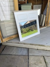 Wooden Mirror - White Surround