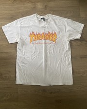 Thrasher Magazine Men's T-Shirt - WHITE - Large - Short Sleeve Tee