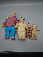 4 x Antique Chinese Dolls Hand Painted