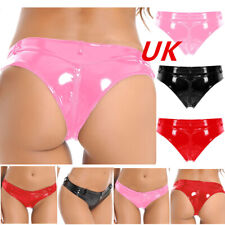 UK Womens Mini Shorts Low Waist Patent Leather Nightclub Dance Wear Hot Pants