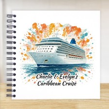 Personalised Splash Cruise Ship A5/A4/A3/Square Scrapbook, Photo Album, Boat