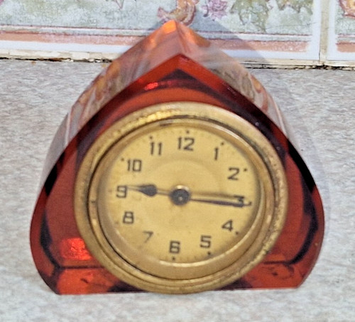 Antique amber glass dome - antique,