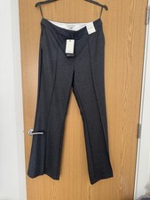 M&S Autograph Women’s Flared Trousers With Wool BNWT Size 14 Grey M&S