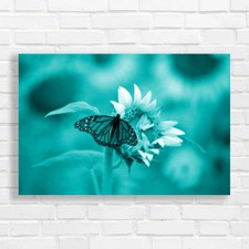 Butterfly On Flower Canvas