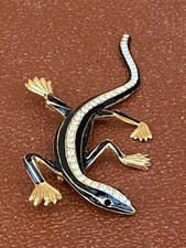 Jewellery: Black & Gold Plated