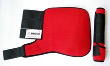 AMIDALE MEDICINE BRUSHING SUPPORT BOOTS HORSE EQUESTRIAN WRAPS SET OF 2 RED BNWT