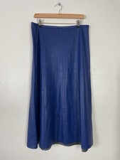 Zara Blue Faux Leather Midi