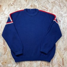 Vintage Waldburger Heavy Ribbed Wool Jumper Ski Style Sweater Switzerland M