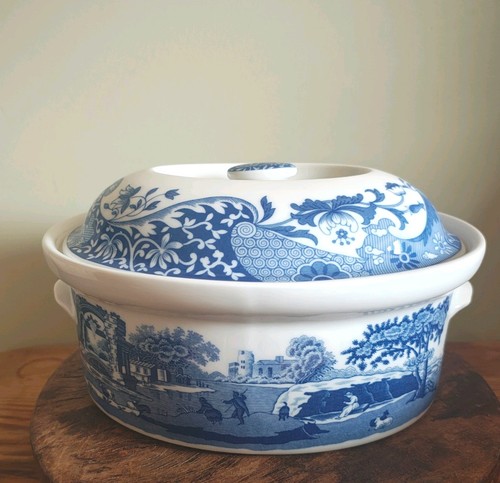 Spode blue italian casserole - blue,