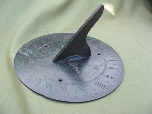 Antique bronze sundial - antique,