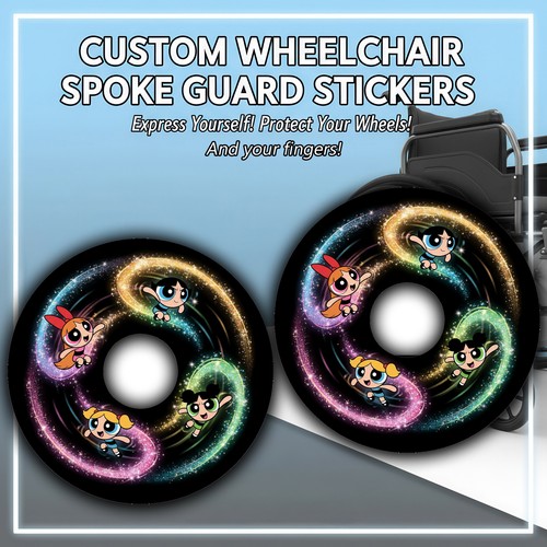Wheelchair spoke guard sticker - wheelchair,