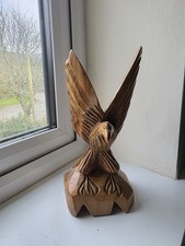 Wooden Eagle Sculpture