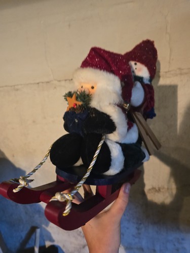 Vintage santa and snowman - and,