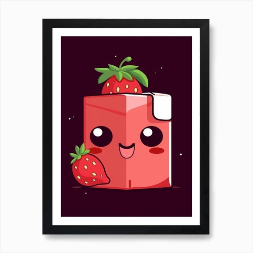 Strawberry juice box with - strawberry, a