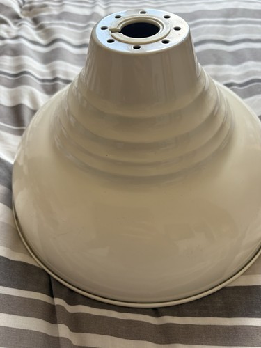 Cream metal bell lampshade - cream,