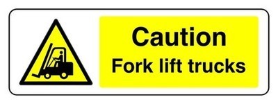 Caution fork lift trucks - fork,
