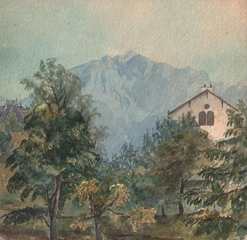 House mountain landscape - house, in