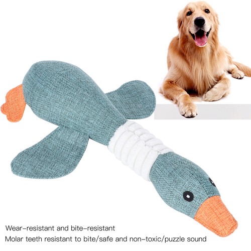 Squeaky plush goose dog - plush,