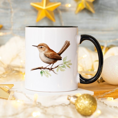 Watercolor wren bird - wren,