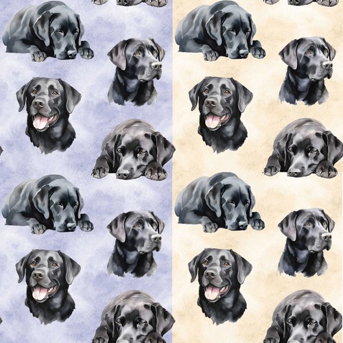 Black labrador dogs - fabric, 2