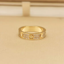 Cartier Love wedding ring 18k yellow gold diamond paved, 47 (102470)