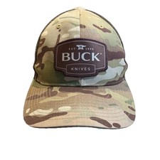 Buck Knives Richardson Camo Snapback Hat Cap Logo Adjustable Camouflage Trucker