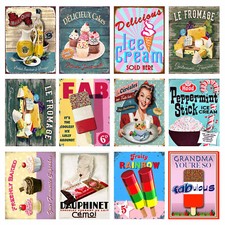 Food Signs, Retro Metal