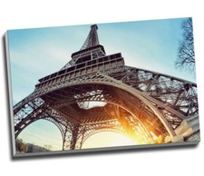 Eiffel Tower Paris Sunrise Canvas Print Wall Art 30x20" A1