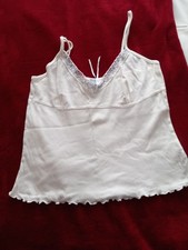 Secret Possessions White & Blue Cami PJ Top