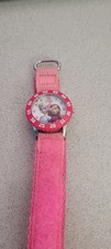 Frozen Watch - Round Style - Pink Nylon Band - Disney - See Photos