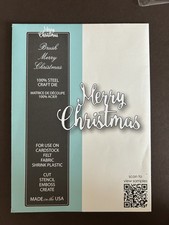 Christmas Metal Cutting Dies x2 Merry Christmas, Card Making, Used GC