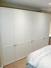 white Shaker style wardrobe