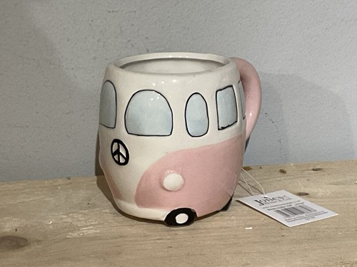 Pink camper van coffee - pink, mug