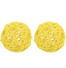 2 Pcs Wicker Rattan Balls 3